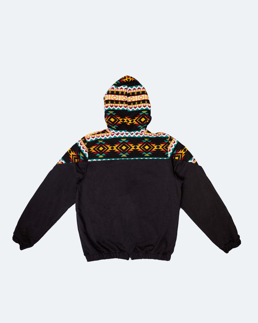 Chaqueta Hombre Tejido Andino Hombros - Negro