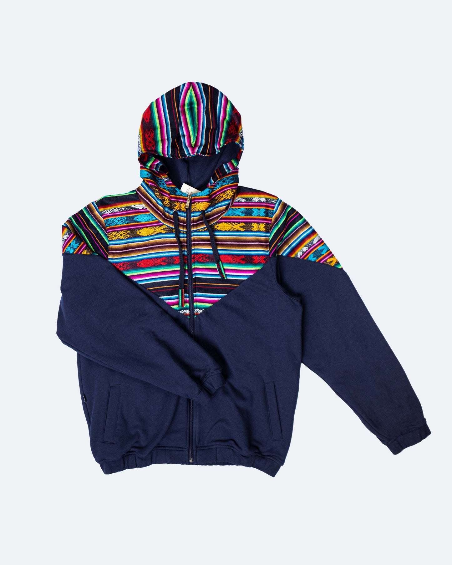 Chaqueta Hombre Tejido Andino Hombros - Azul