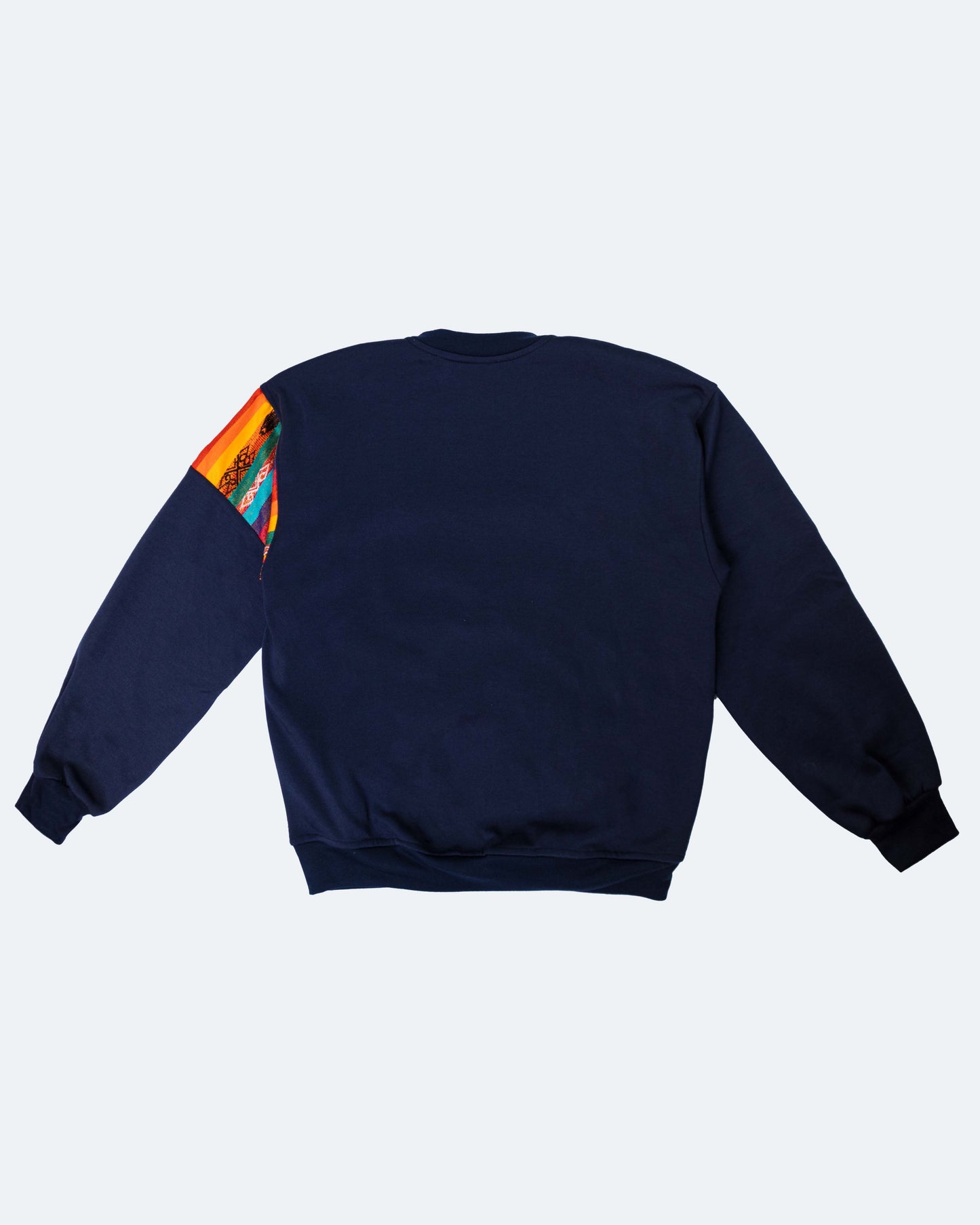 Buzo Unisex Corte Diagonal Tejido Andino - Azul