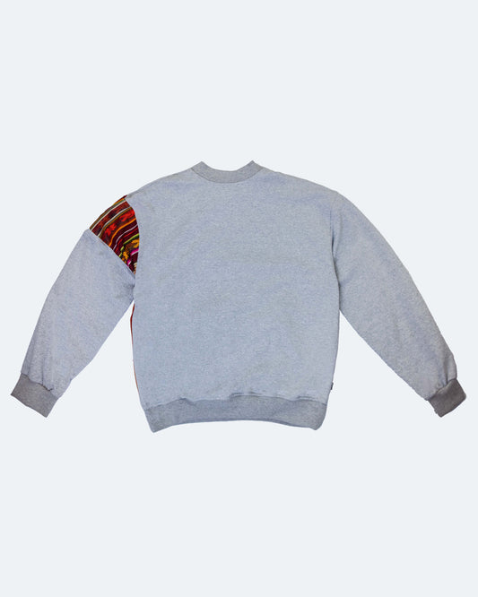 Buzo Unisex Corte Diagonal Tejido Andino - Gris