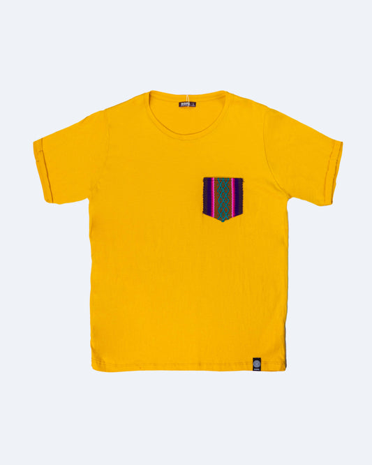 Camiseta Mostaza - Bolsillo