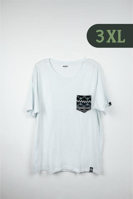 Camiseta Blanca - Bolsillo Aguayo