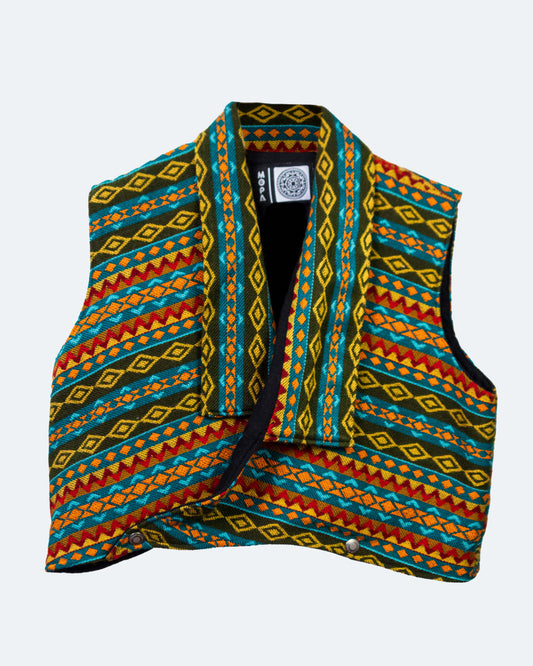 Chaleco Corto Tejido Andino