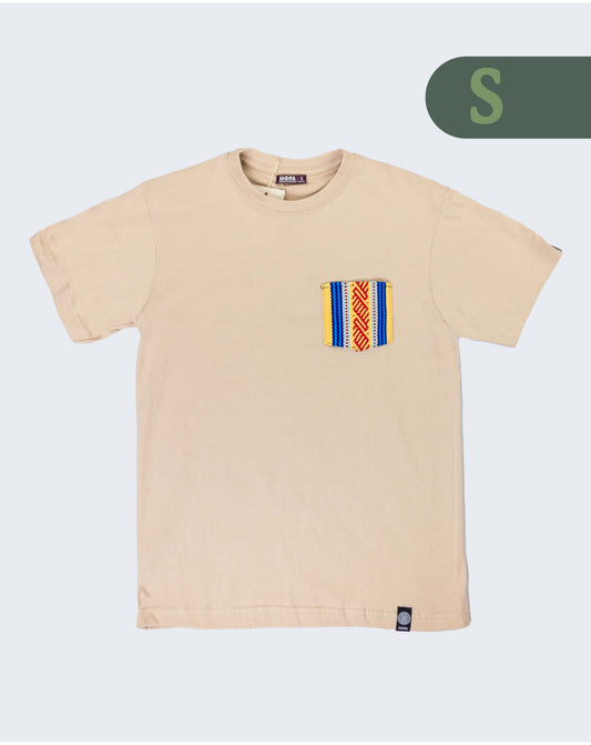 Camiseta Beige – Bolsillo