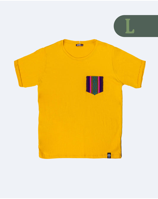 Camiseta Mostaza - Bolsillo