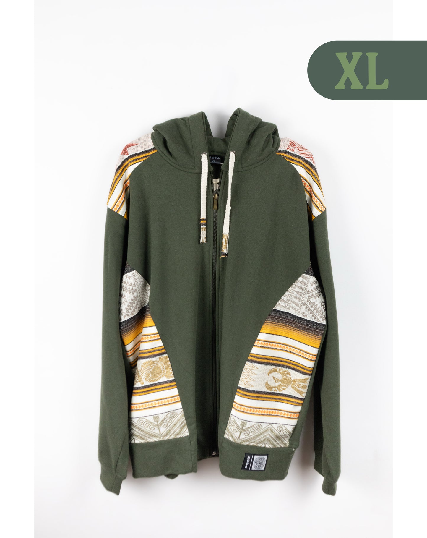 Chaqueta Hombre Tejido Andino - Verde Militar
