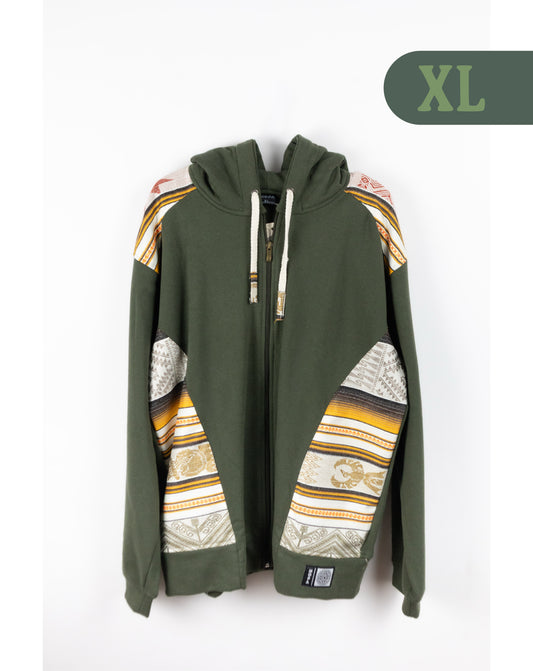 Chaqueta Hombre Tejido Andino - Verde Militar