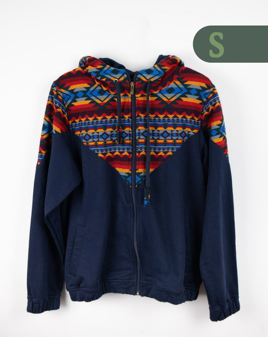 Chaqueta Hombre Tejido Andino Hombros - Azul