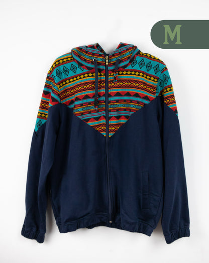 Chaqueta Hombre Tejido Andino Hombros - Azul