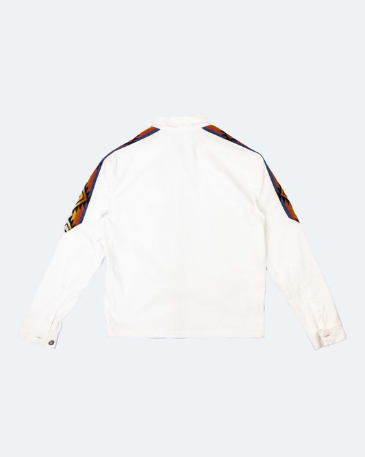 Chaqueta Unisex Pana Tejido Andino Mangas + frente- Blanco