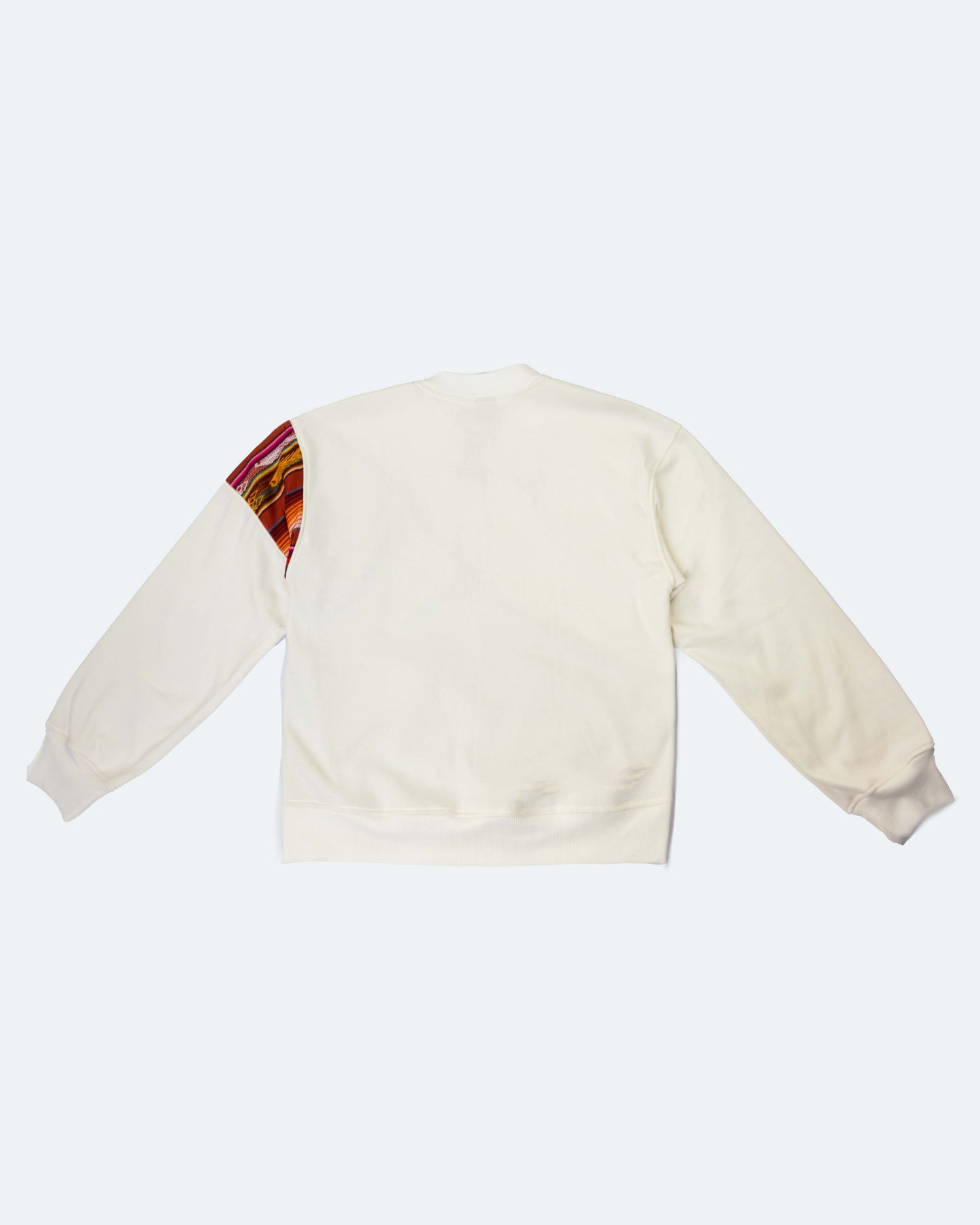 Buzo Unisex Corte Diagonal Tejido Andino - Blanco