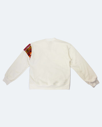 Buzo Unisex Corte Diagonal Tejido Andino - Blanco