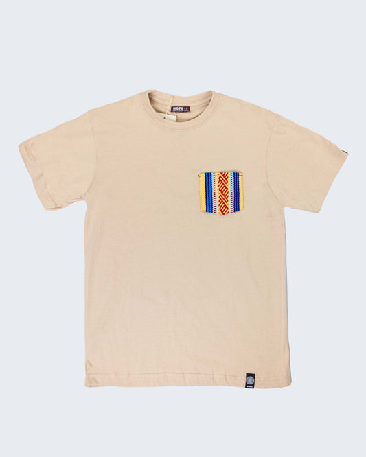 Camiseta Beige – Bolsillo