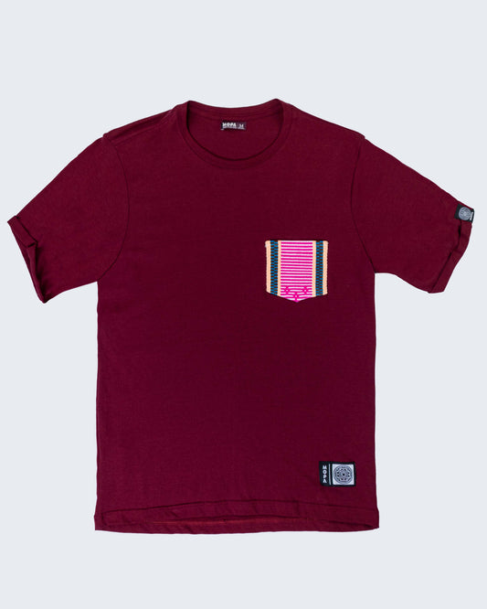 Camiseta Vino Tinto - Bolsillo