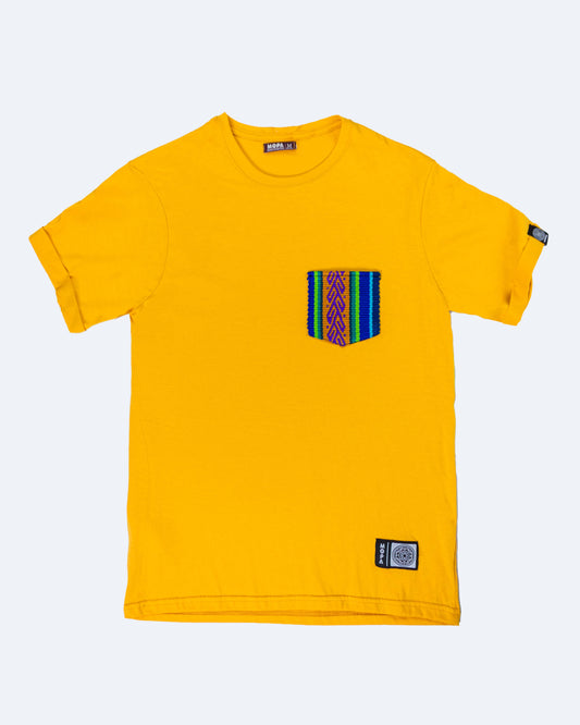 Camiseta Mostaza - Bolsillo