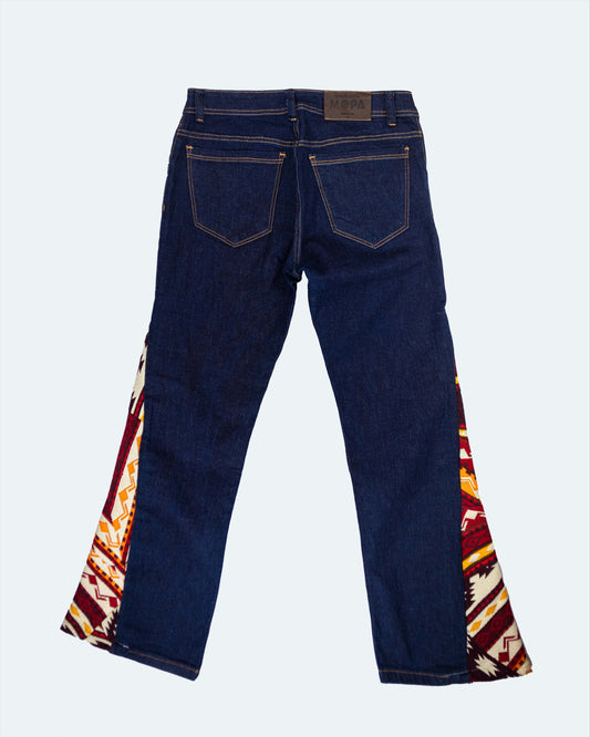 Pantalón Mujer Jean Bota Ancha- Tejido Andino