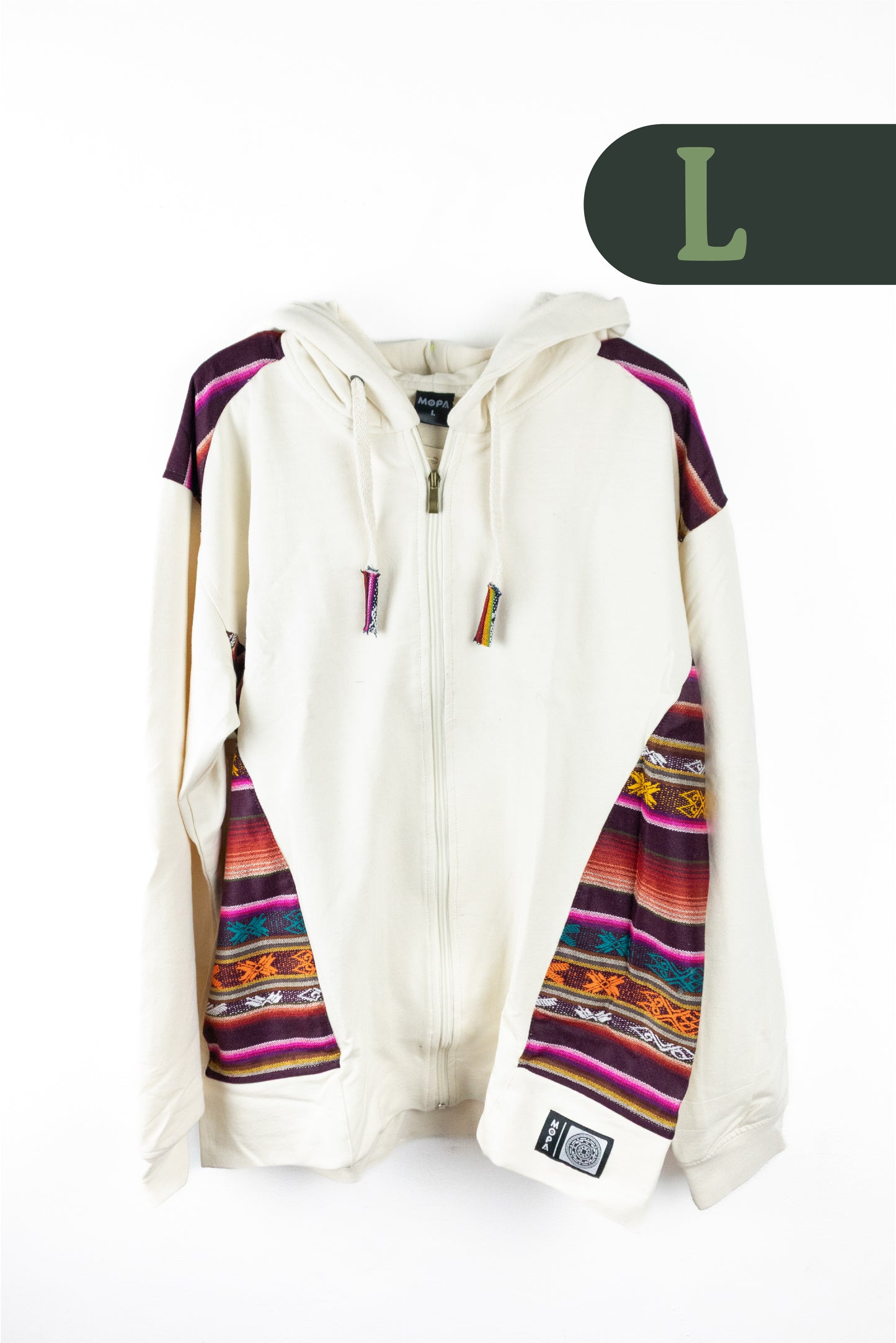 Chaqueta Hombre Tejido Andino - Marfil