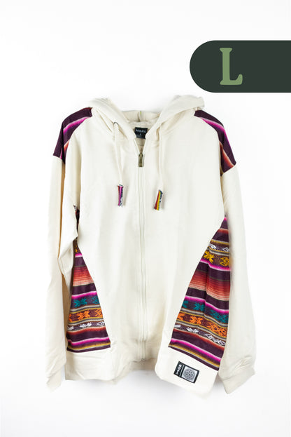 Chaqueta Hombre Tejido Andino - Marfil