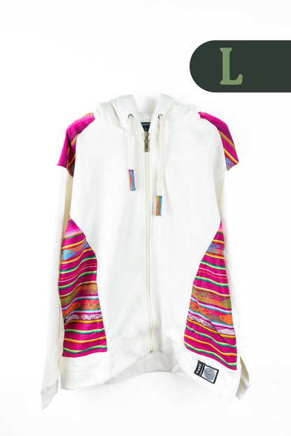 Chaqueta Hombre Tejido Andino - Marfil