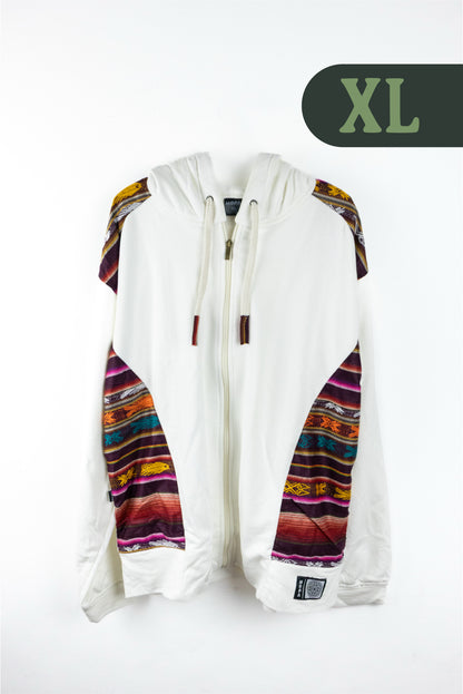 Chaqueta Hombre Tejido Andino - Marfil
