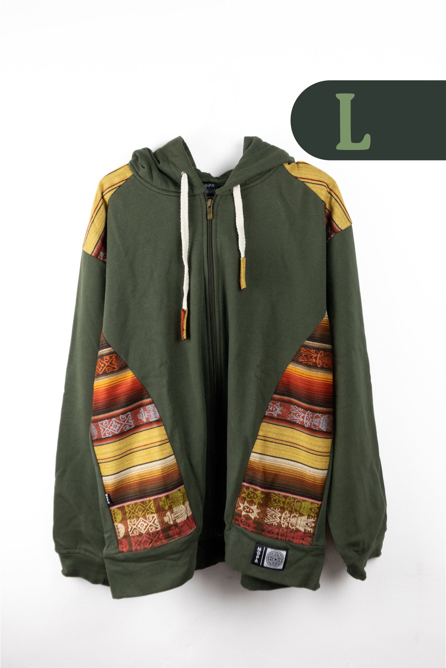 Chaqueta Hombre Tejido Andino - Verde Militar