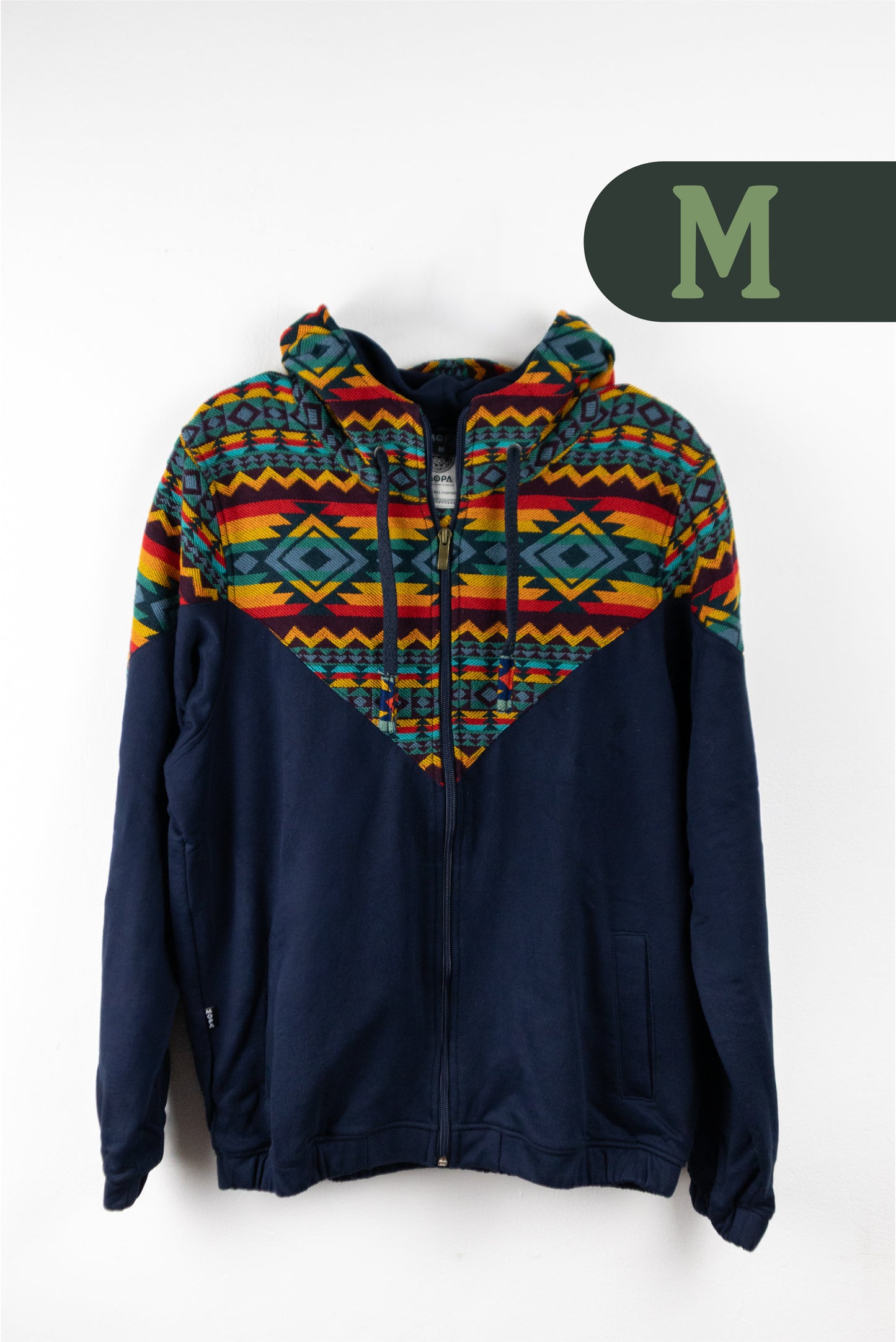 Chaqueta Hombre Tejido Andino Hombros - Azul
