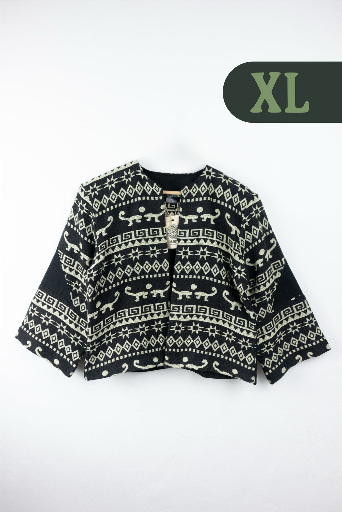 Cardigan Tejido Andino - Negro