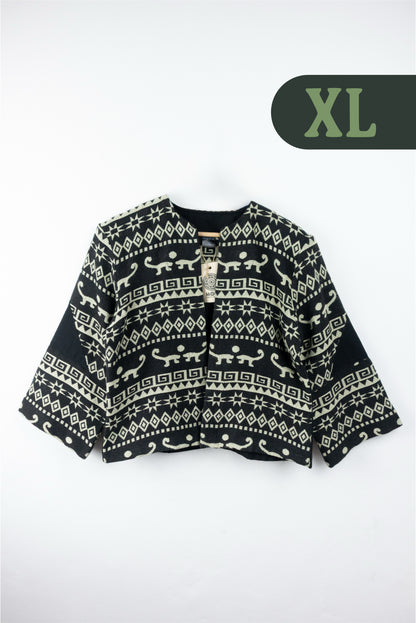 Cardigan Tejido Andino - Negro