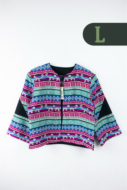 Cardigan Tejido Andino - Negro