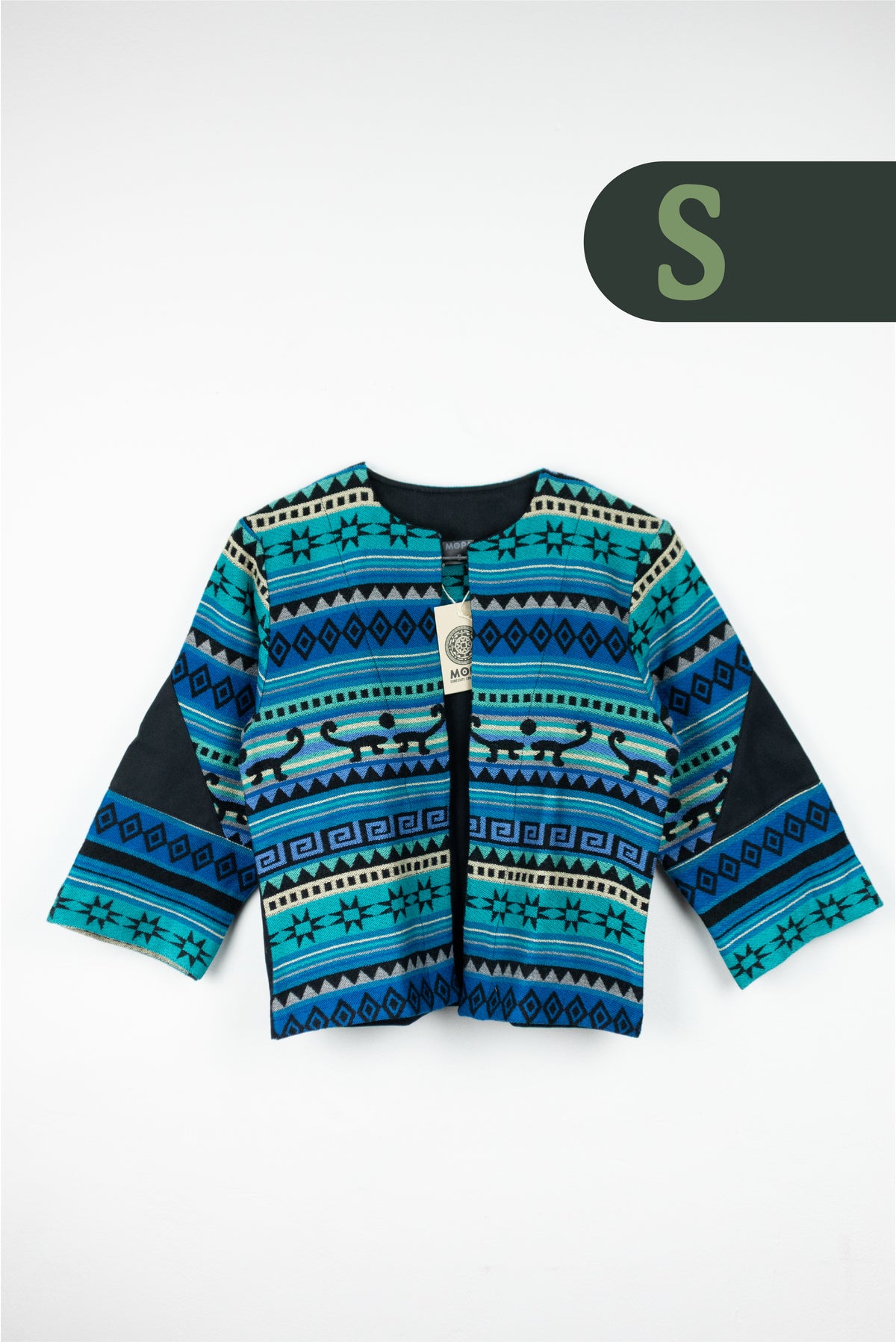 Cardigan Tejido Andino - Negro