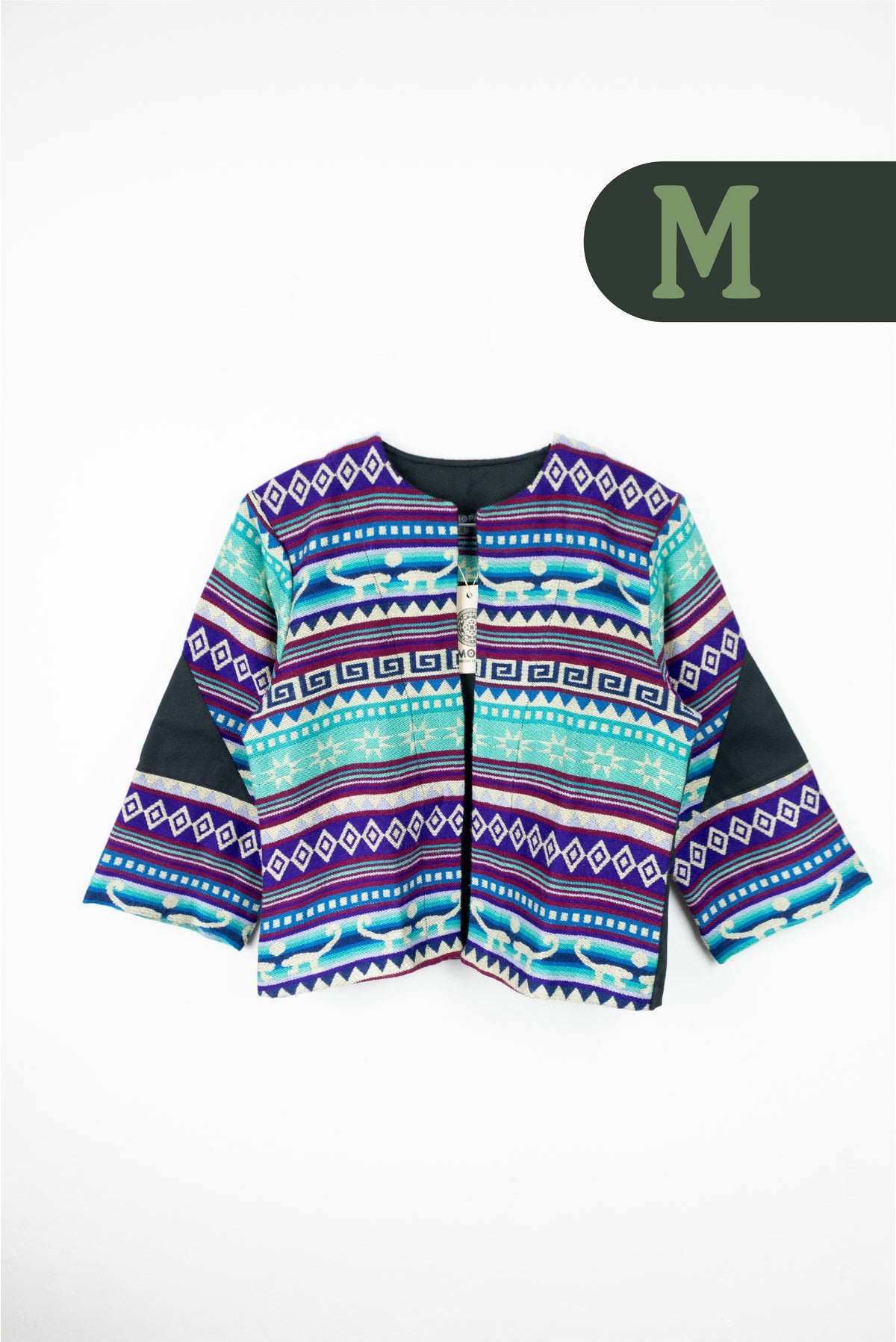 Cardigan Tejido Andino - Negro
