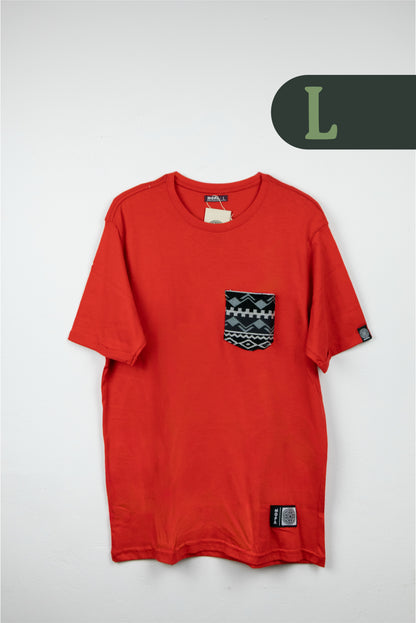 Camiseta Roja - Bolsillo Aguayo