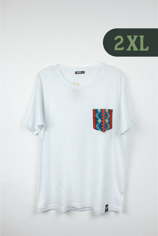 Camiseta Blanca - Bolsillo Aguayo