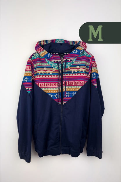 Chaqueta Hombre Tejido Andino Hombros - Azul