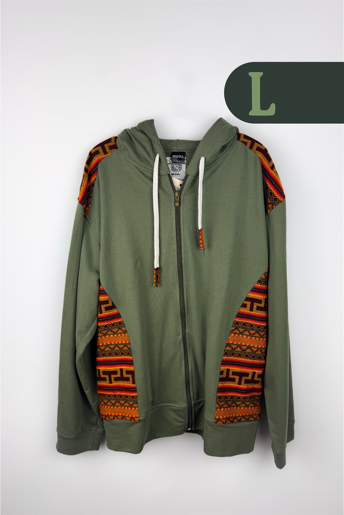 Chaqueta Hombre Tejido Andino - Verde Militar