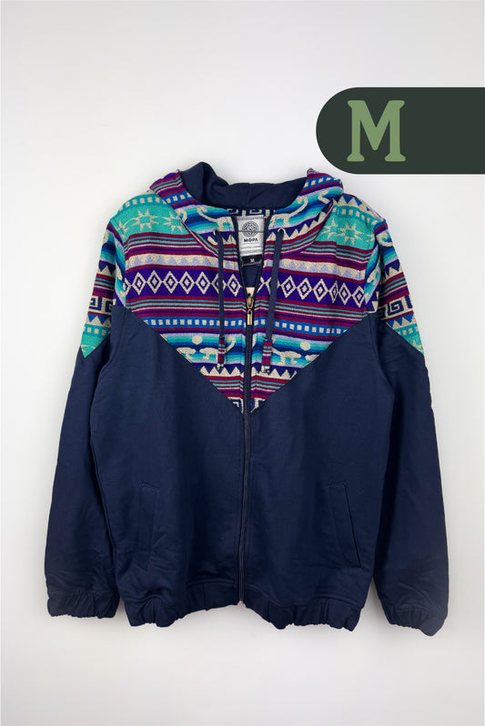 Chaqueta Hombre Tejido Andino Hombros - Azul