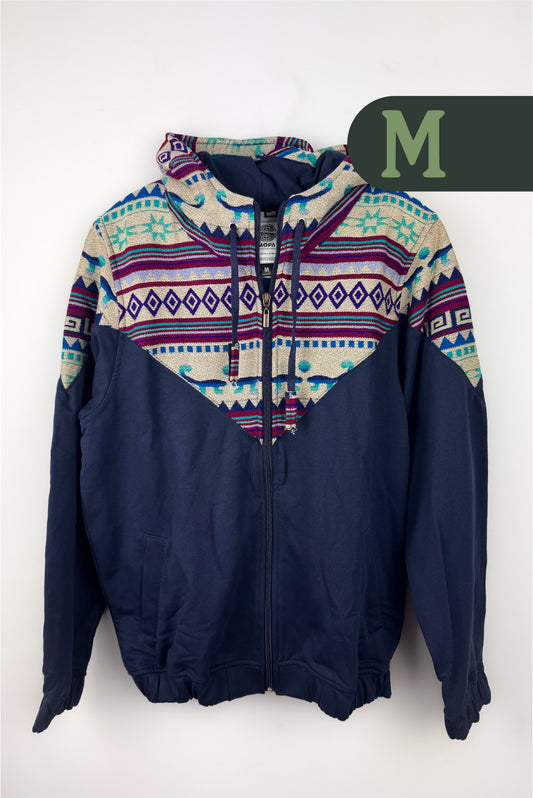 Chaqueta Hombre Tejido Andino Hombros - Azul