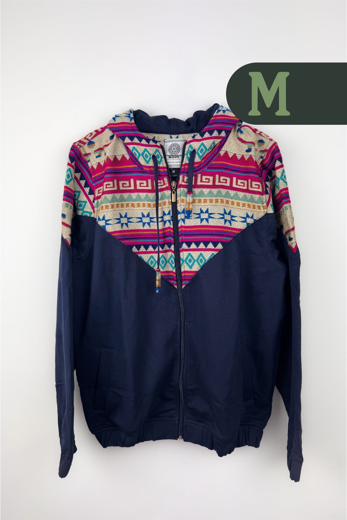 Chaqueta Hombre Tejido Andino Hombros - Azul