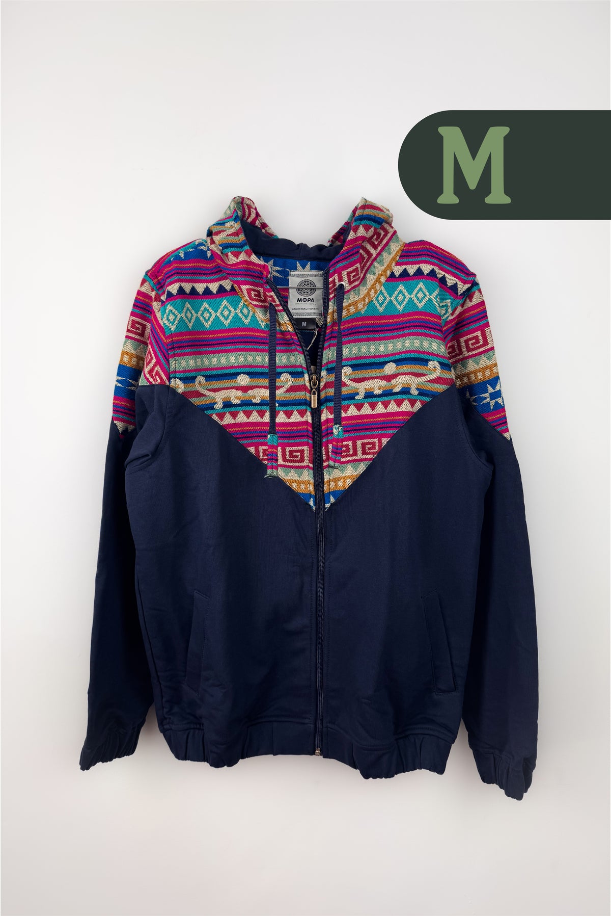 Chaqueta Hombre Tejido Andino Hombros - Azul