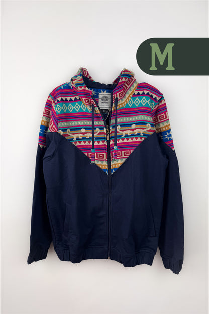 Chaqueta Hombre Tejido Andino Hombros - Azul